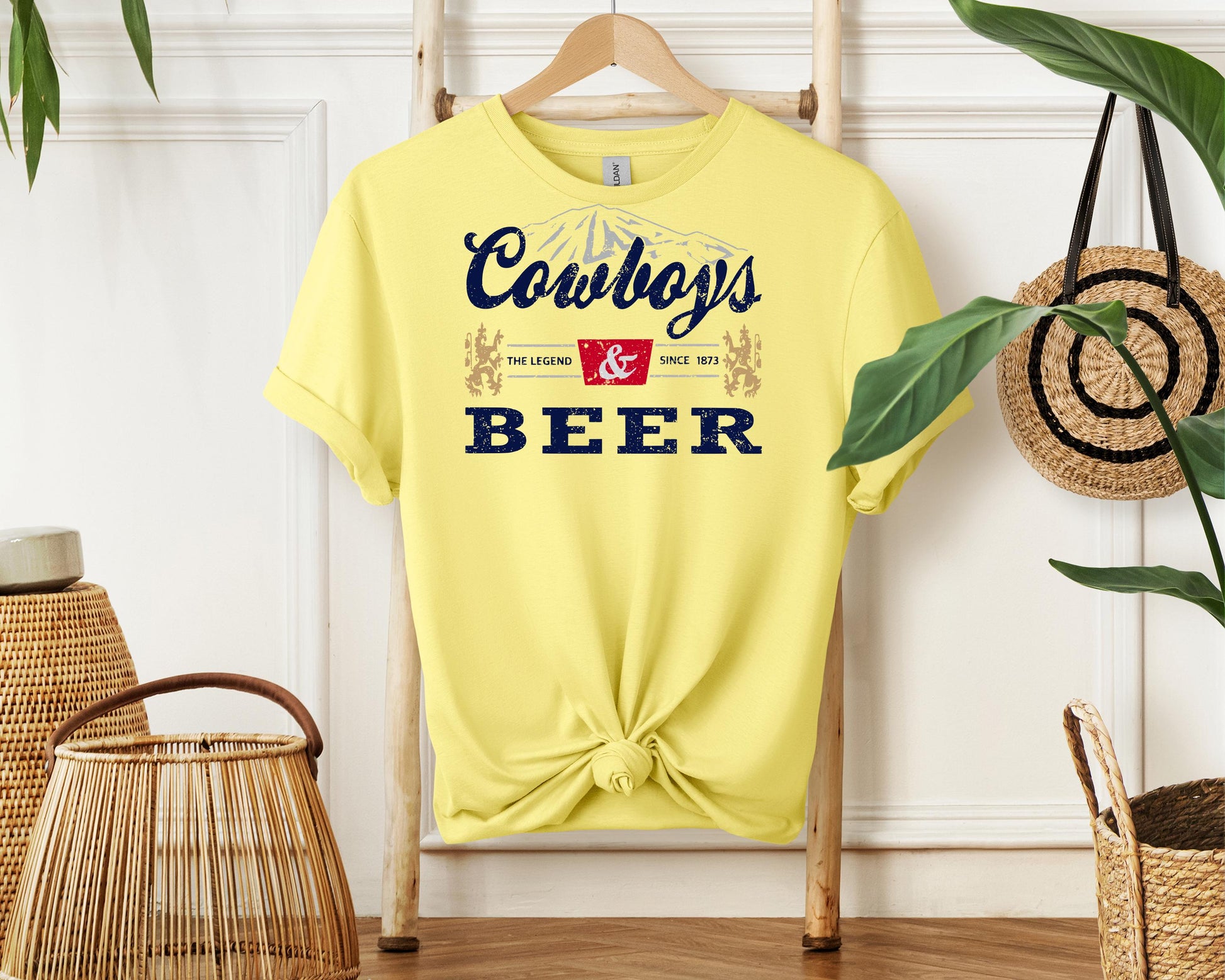 Cowboy and Beer Shirt | Western Beer T-Shirt | Beer Lover Western Tee | Country Cowboy Beer Shirt Gift