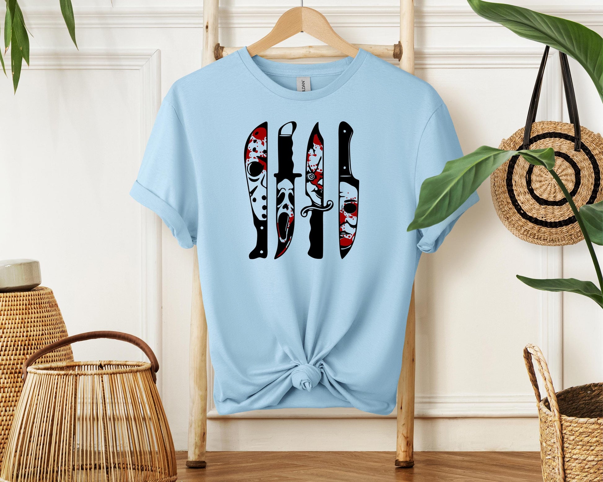 Horror Friends Shirt | Spooky Friends Graphic Tee | Halloween Horror Characters T-Shirt | Scary Movie Friendship Top