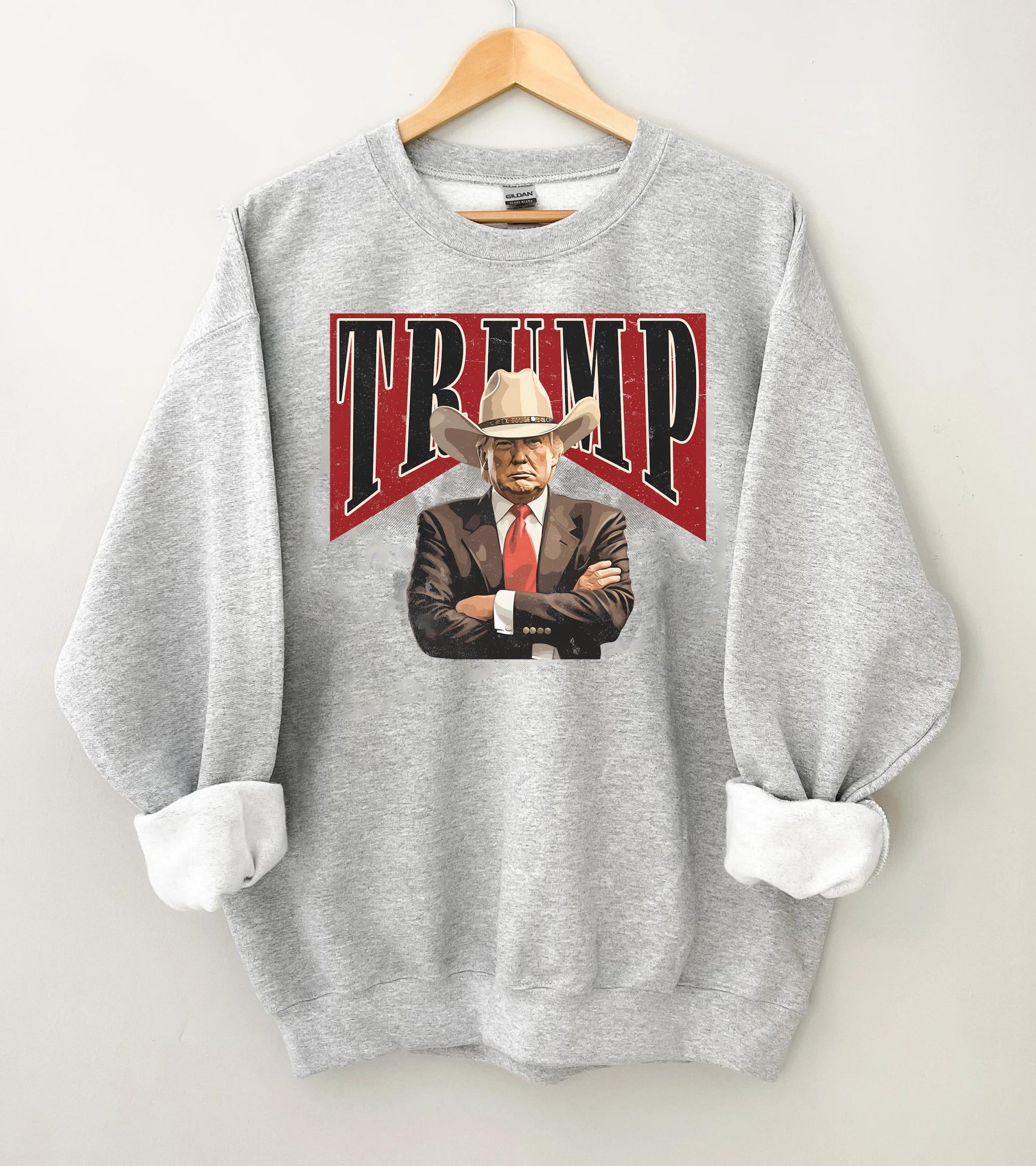 Cowboy Western “Make America Great” Donald Daddy Sweatshirt | Sarcastic Donald Trump Sweater | Republican Gift | President Trump Top