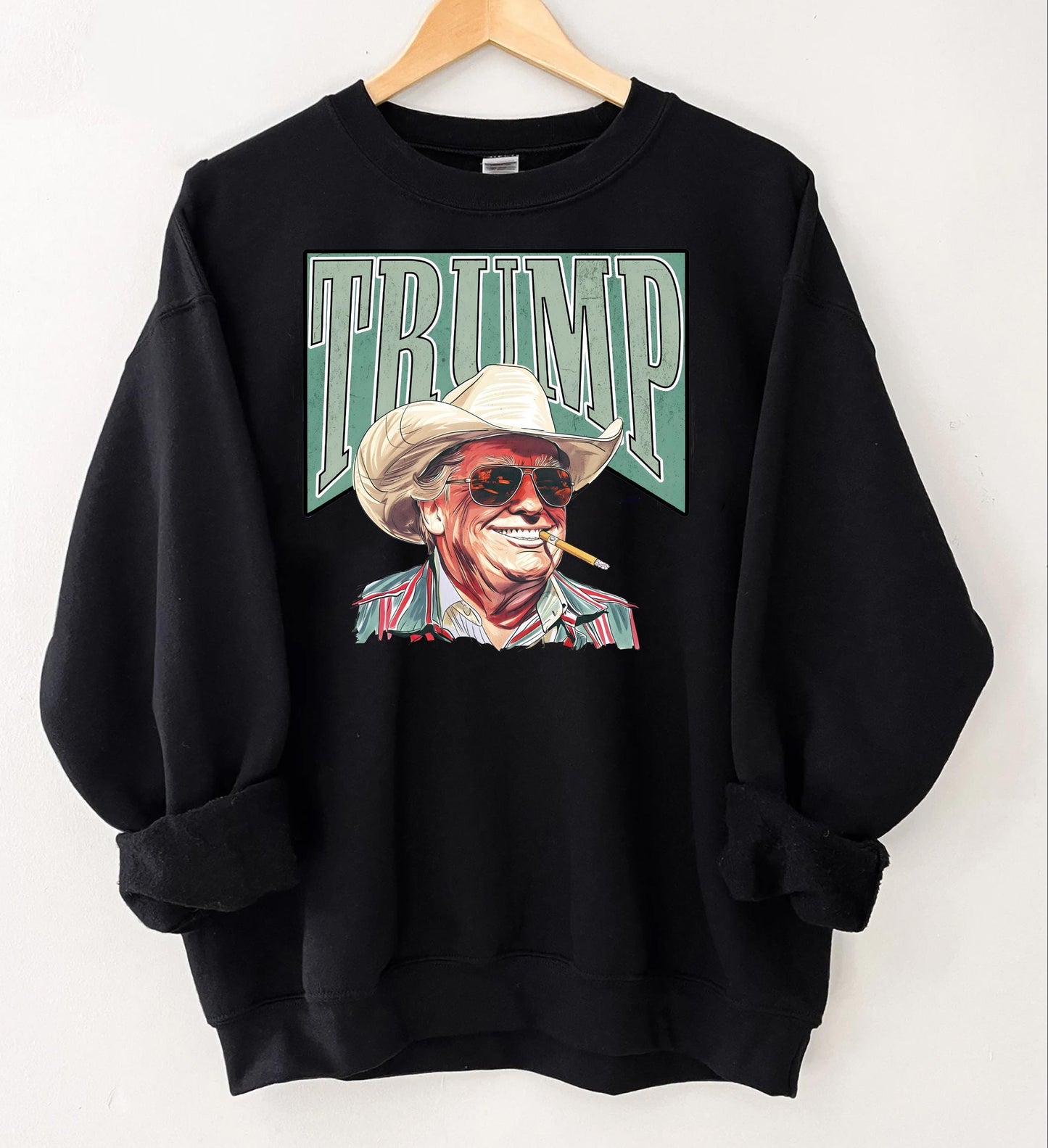 Cowboy Western “Make America Great” Donald Daddy Sweatshirt | Sarcastic Donald Trump Sweater | Republican Gift | President Trump Top