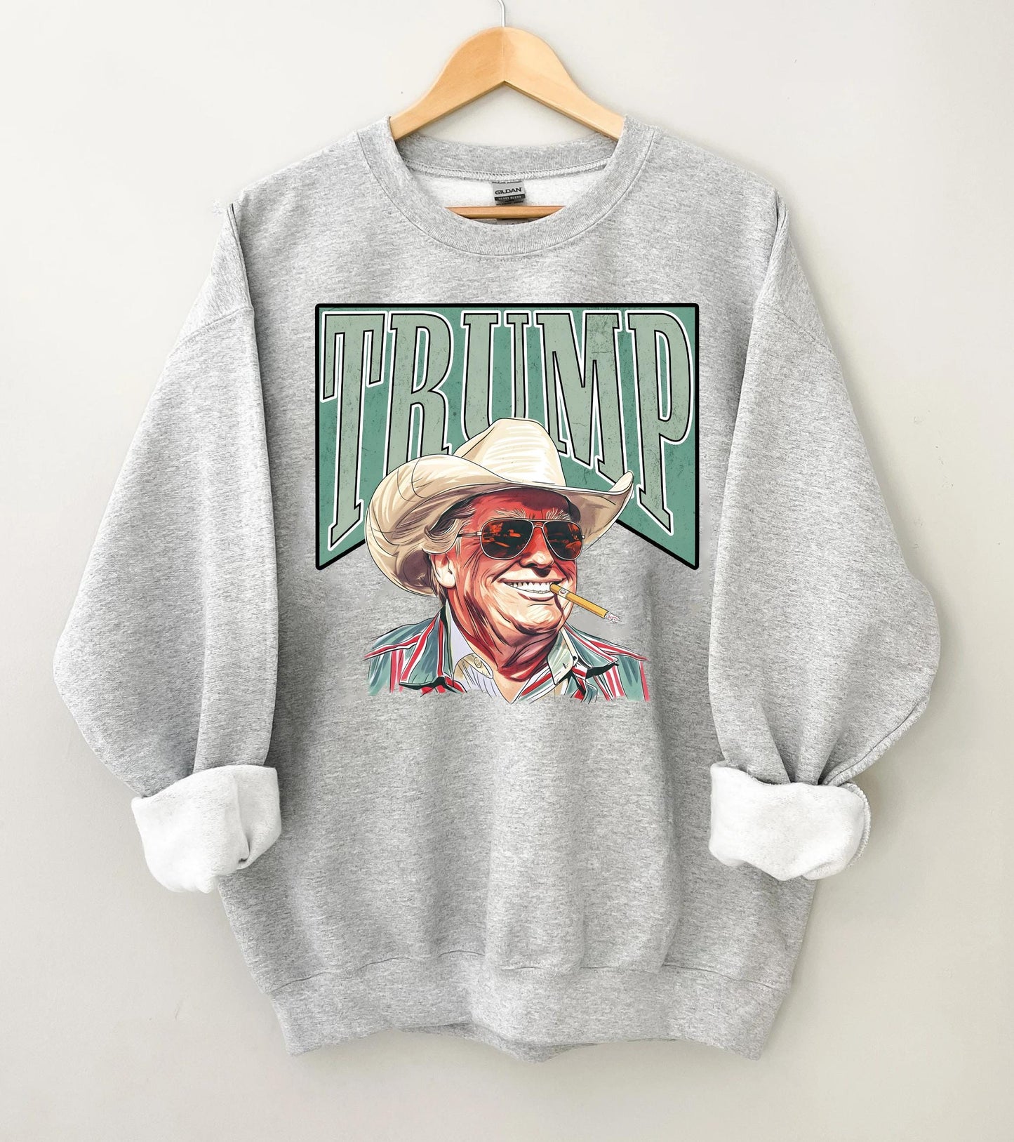 Cowboy Western “Make America Great” Donald Daddy Sweatshirt | Sarcastic Donald Trump Sweater | Republican Gift | President Trump Top