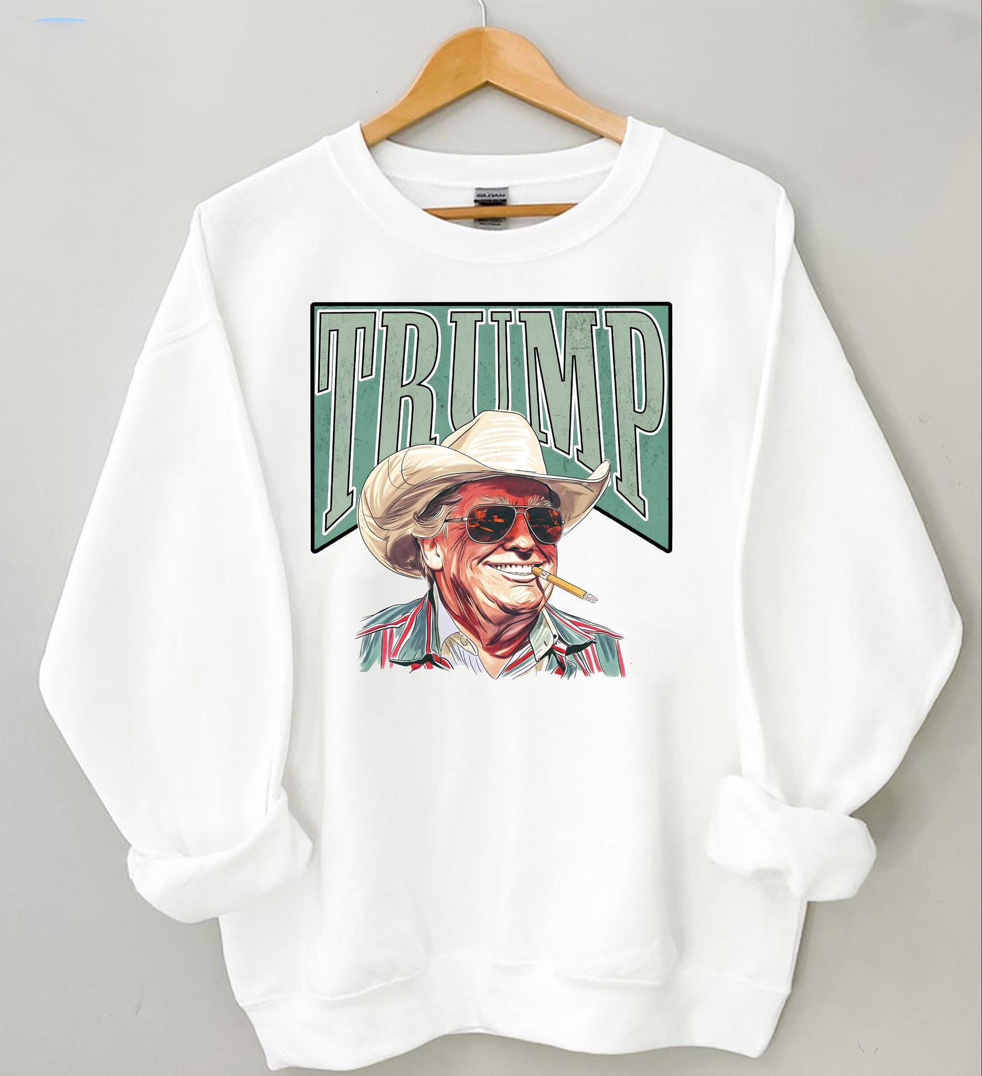 Cowboy Western “Make America Great” Donald Daddy Sweatshirt | Sarcastic Donald Trump Sweater | Republican Gift | President Trump Top