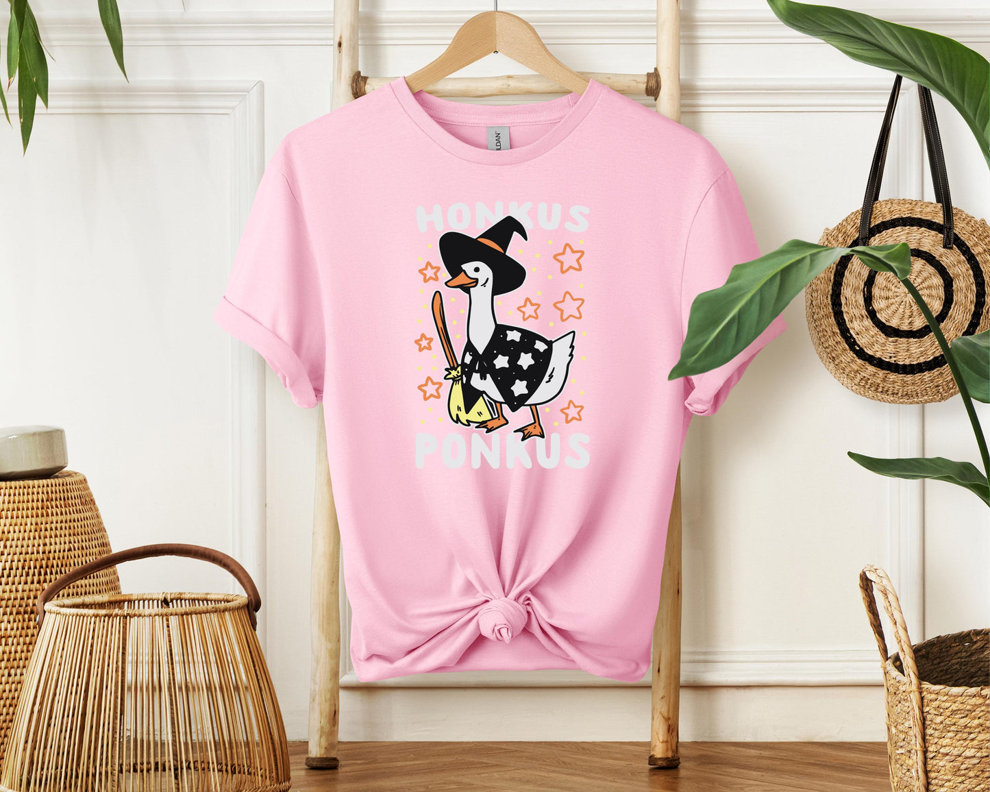 Honkus Ponkus Shirt | Funny Halloween Goose Tee | Spooky Honk Graphic T-Shirt | Witchy Humor Halloween Top