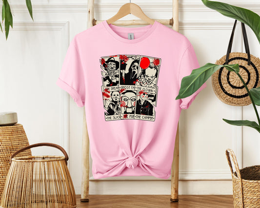 Horror Friends Shirt | Spooky Friends Graphic Tee | Halloween Horror Characters T-Shirt | Scary Movie Friendship Top